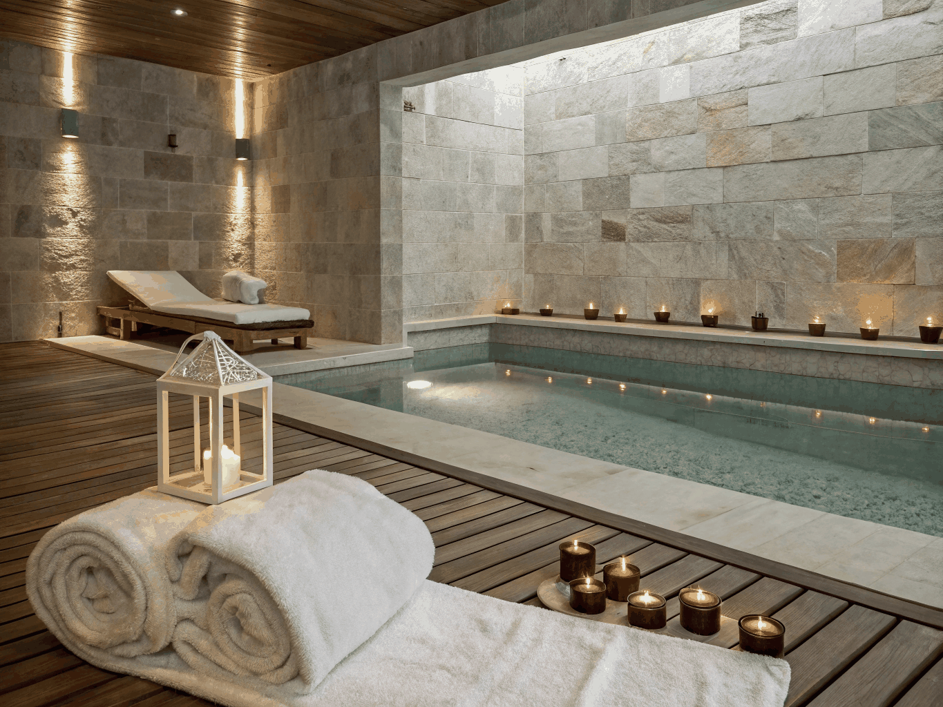 Modern bathroom with rainfall shower and elegant vanity