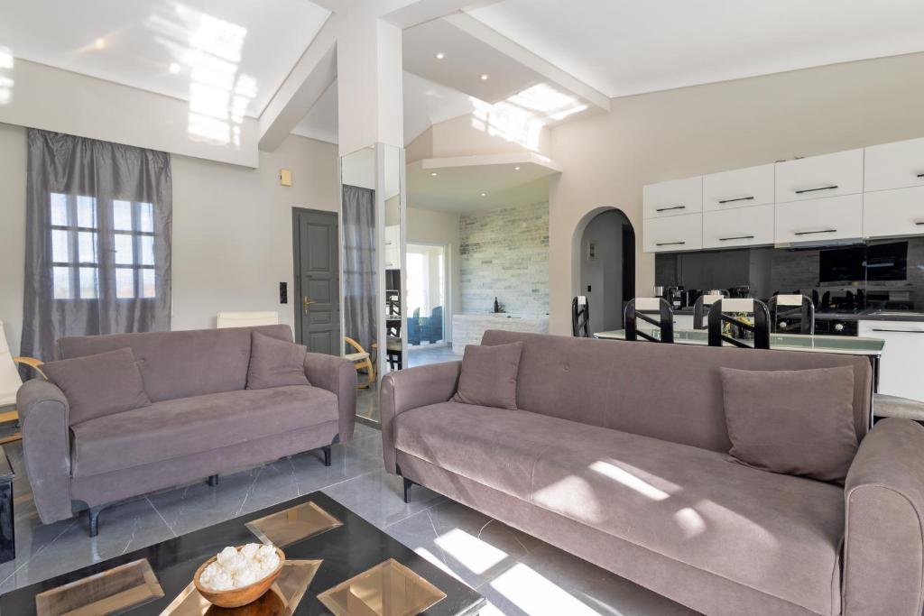 Natural light flooding the apartment interior