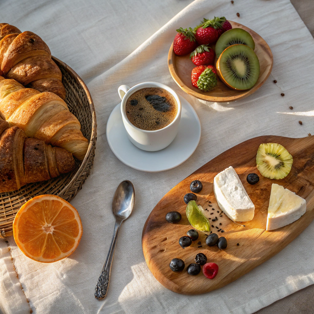 Delicious breakfast spread