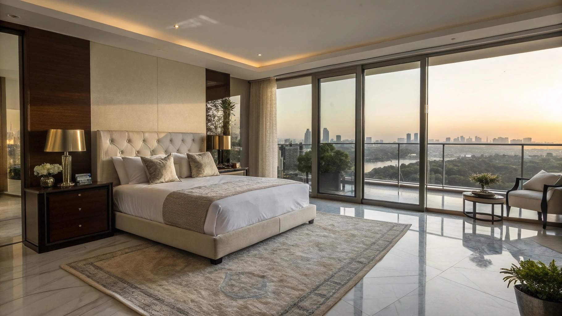 Elegant One Bedroom Apartment Interior